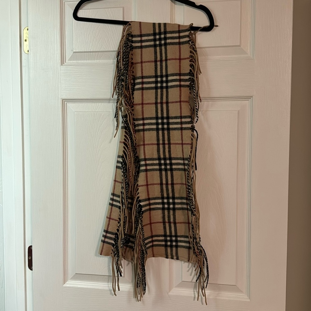 Burberry Cashmere Fringe Scarf